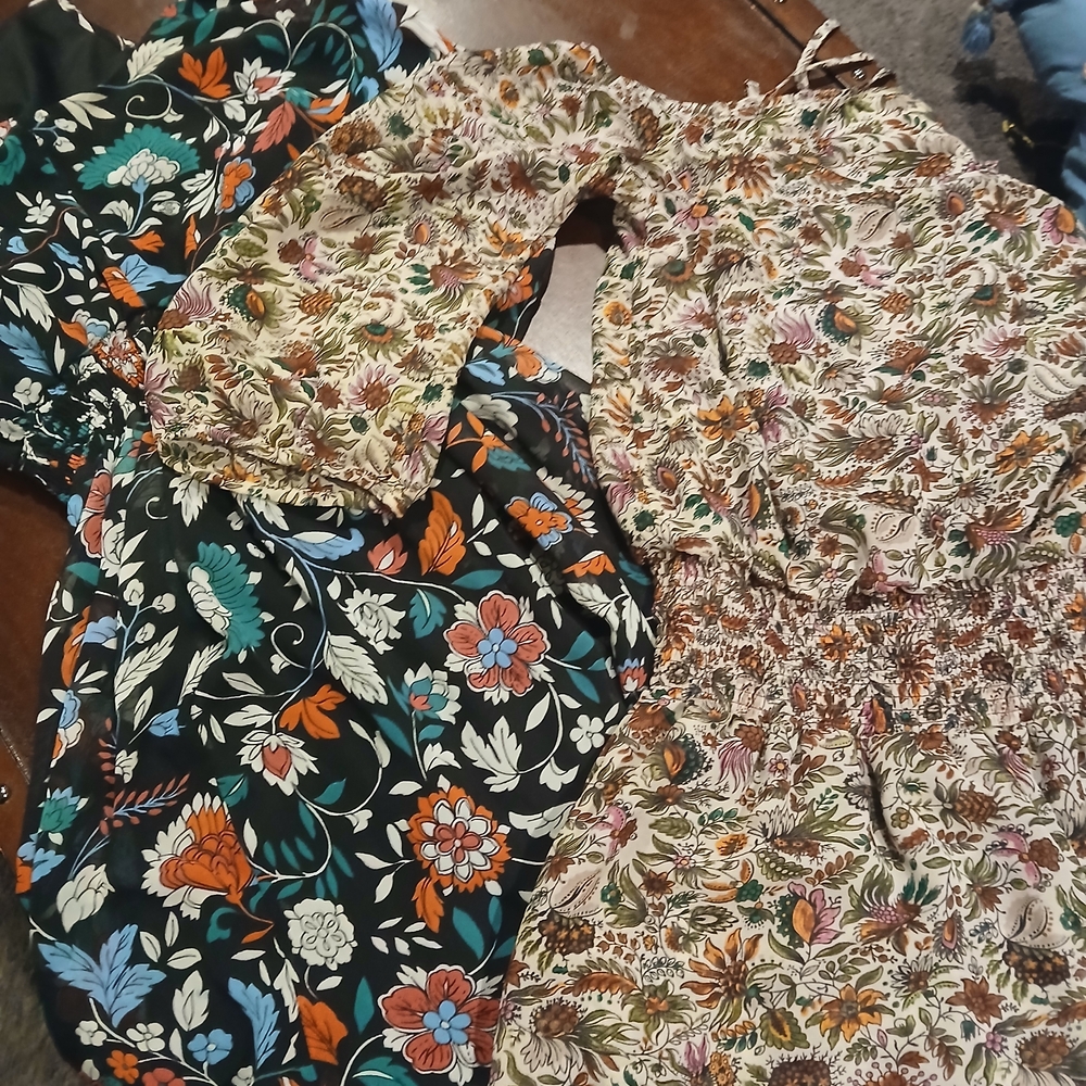 Floral Long Sleeve Dresses